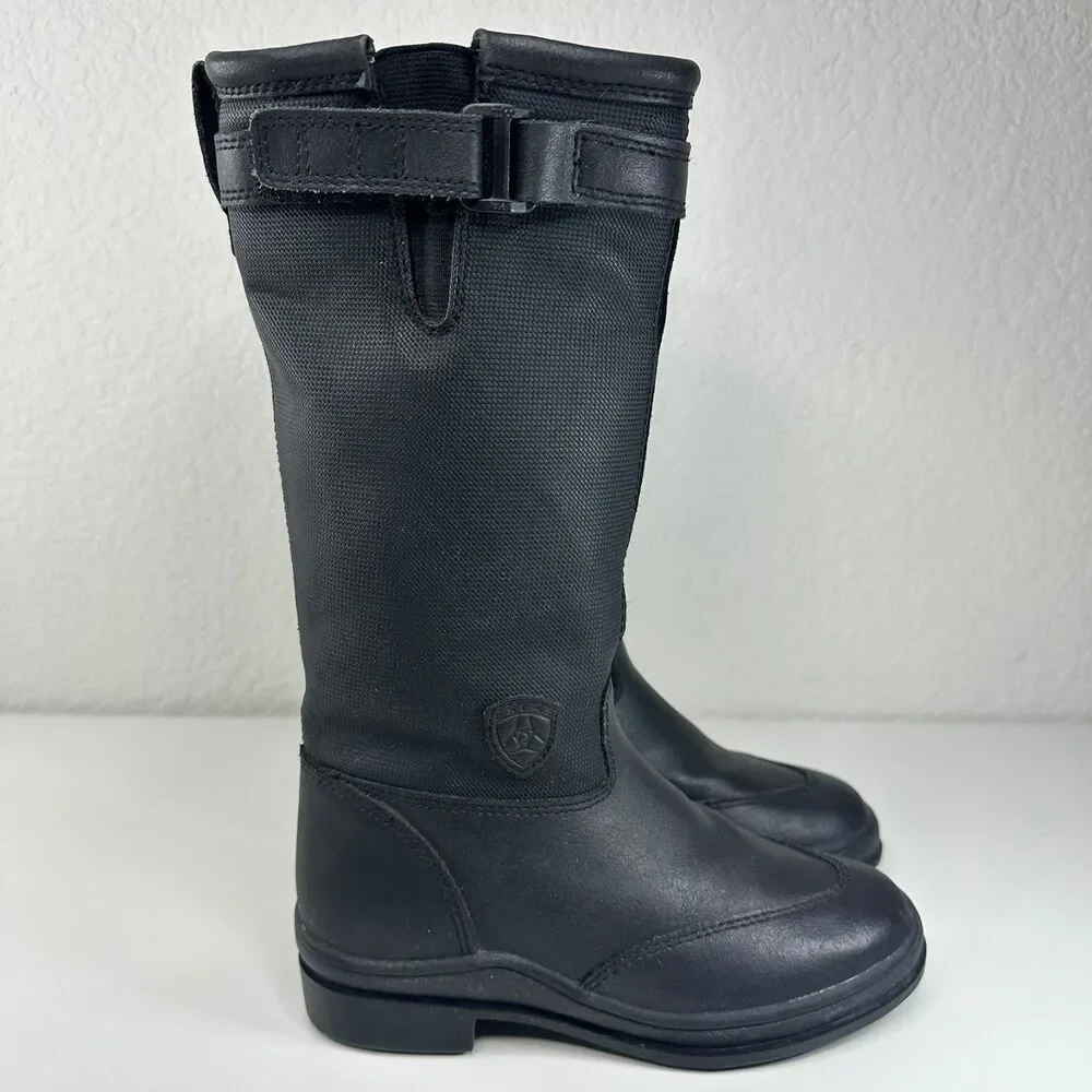 Ariat Youth Tall Riding Boots 67101 Black Insulated Waterproof Size 12 Excellent